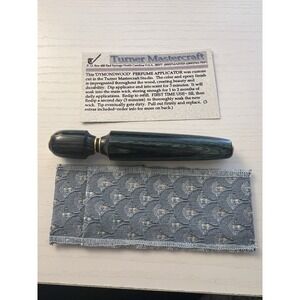 Vintage Handmade Turner Mastercraft Green Wood  Perfume Applicator